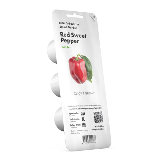 Click & Grow Rode zoete paprika / 3-pack – Voorgezaaide capsules voor slimme binnentuin