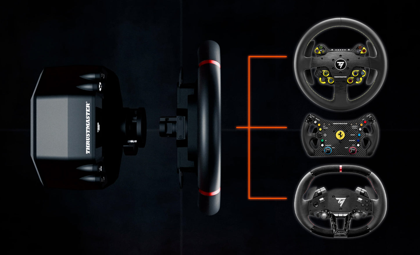 Thrustmaster T598 Servo Base Raceline – Volant Ferrari 488 + Pédales Raceline – Set de Simulation