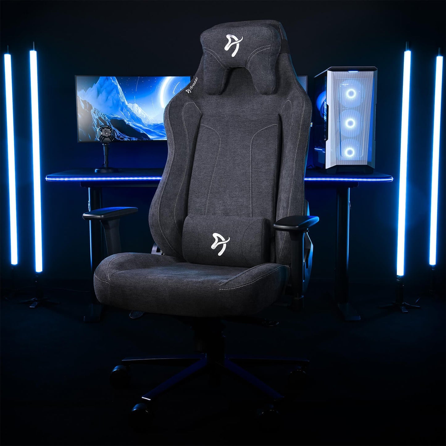 Arozzi Vernazza XL - Extra Large Gaming Chair - SoftFabric Fabric - Dark Grey