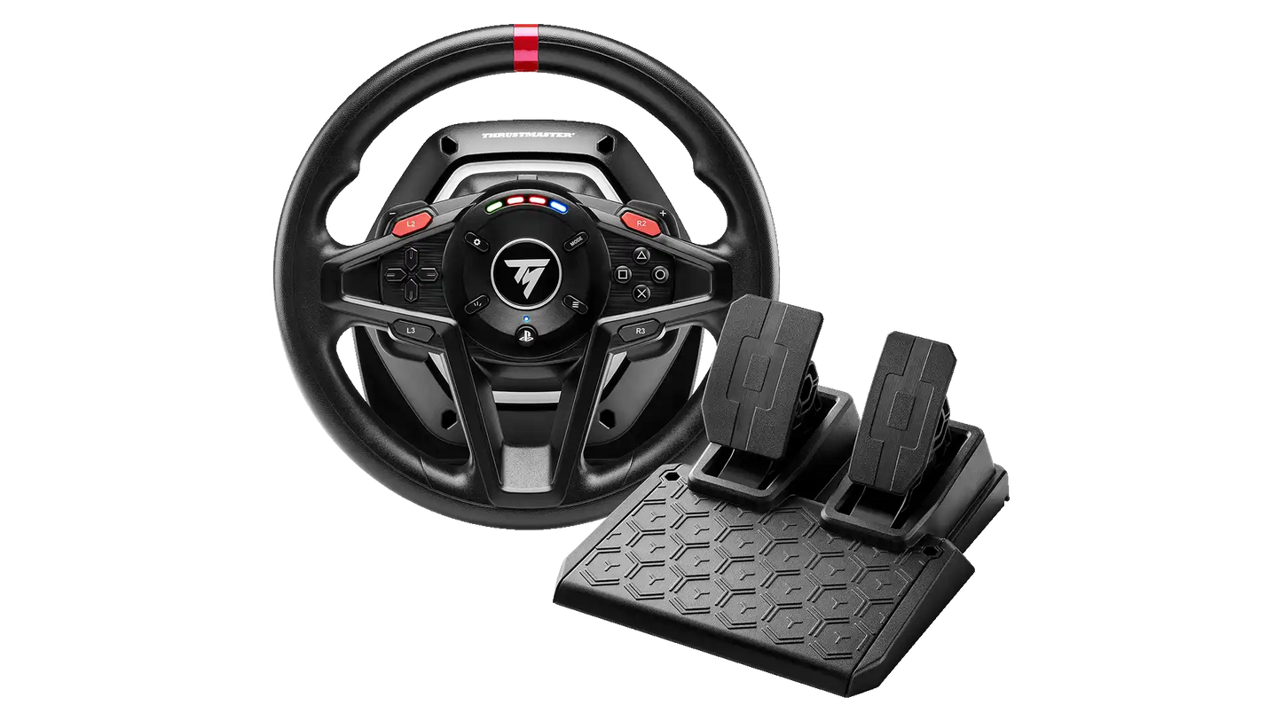 Thrustmaster T128-P SimTask Pack - Voor PS5, PS4 en PC - Bundel T128 met pedaalset en racestuurbevestiging