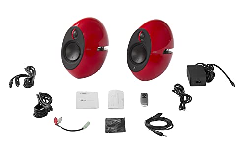 Edifier E25HD Designer-Lautsprecherset mit Bluetooth, Rot, 74 W