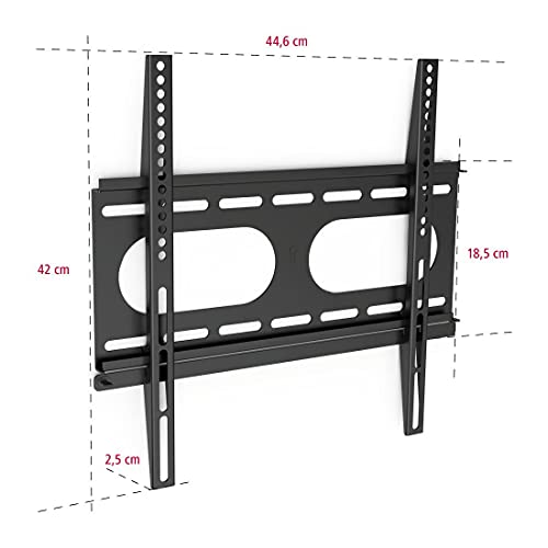 Hama Tv-muurbeugel fix ultra plat 3 sterren VESA 400x400 zwart