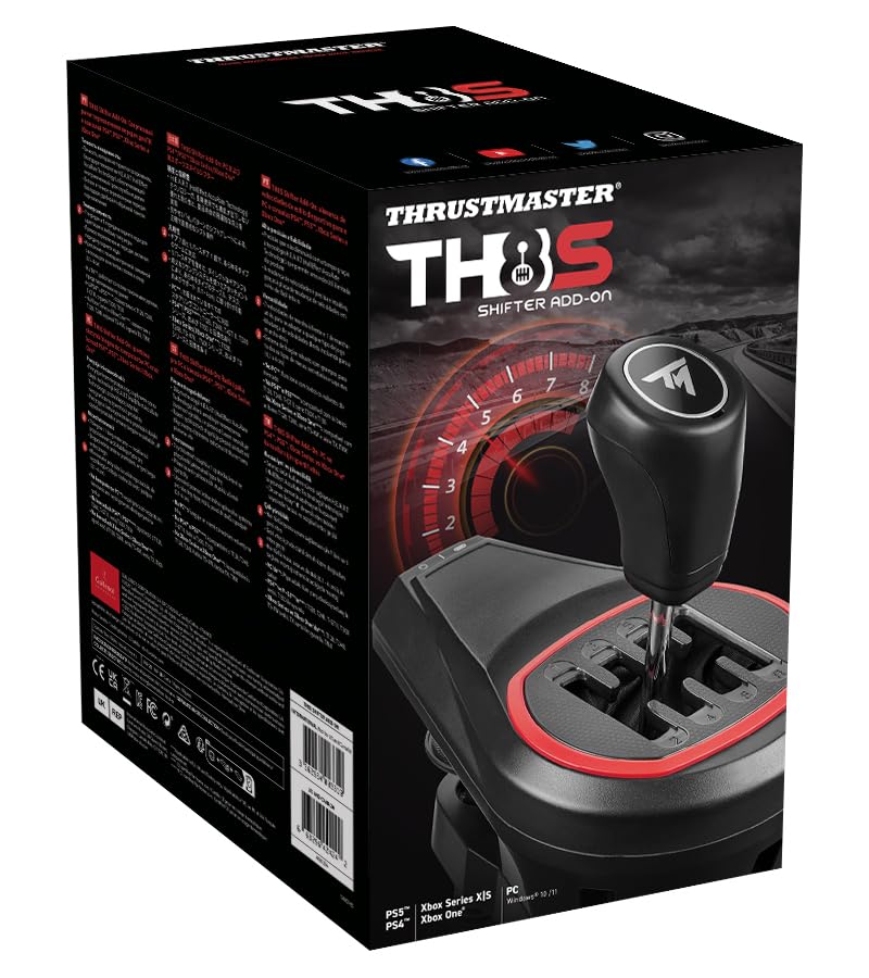 Thrustmaster TH8S Shifter Add-On, levier de vitesse 8 rapports pour volant de course, compatible PlayStation, Xbox et PC