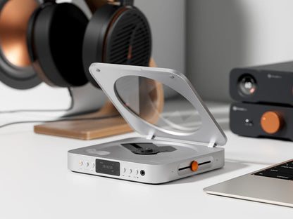 Fosi Audio Merak Silver – HiFi CD Player with DAC and Headphone Amp