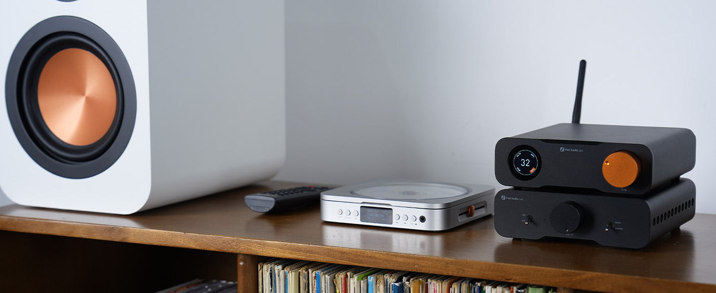 Fosi Audio Merak Silver – HiFi CD Player with DAC and Headphone Amp