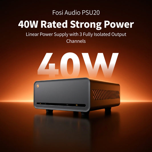 Fosi Audio PSU20 – Alimentation Linéaire Hi-Fi – 5V/12V/15V – 3 Sorties