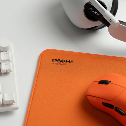 Tapis de souris gaming – Grande taille 480×400 mm – Surface texturée – Mousse Poron 6 mm – Couleur orange