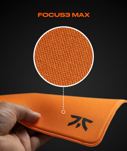 Fnatic FOCUS 3 MAX L – Gaming-muismat – Microgetextureerd textieloppervlak – Antislipbasis – Kleur oranje