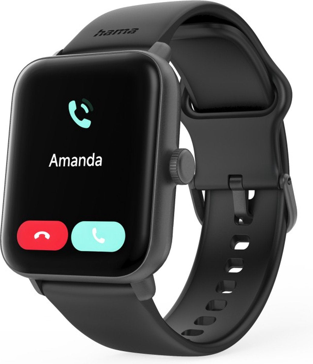 Hama Smartwatch 6010 – 44mm GPS Smartwatch with Phone Calls, Waterproof, TFT Display