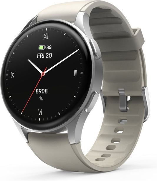 Hama Smartwatch 8900 – Silver Smartwatch with Phone, GPS, AMOLED Display, Waterproof &amp; 110+ Sports Modes