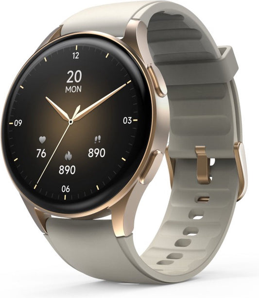 Hama Smartwatch 8900 – Gold Smartwatch with Phone, GPS, AMOLED Display, Waterproof & 110+ Sports Modes