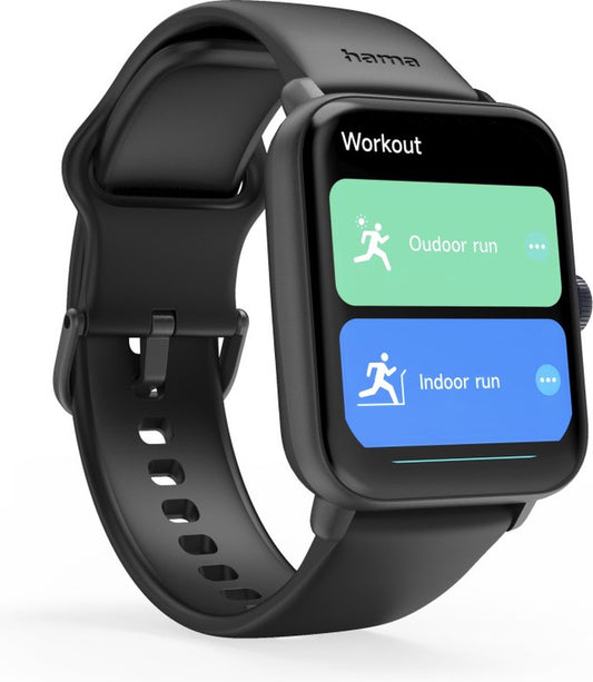 Hama Smartwatch 6010 – 44mm GPS Smartwatch with Phone Calls, Waterproof, TFT Display