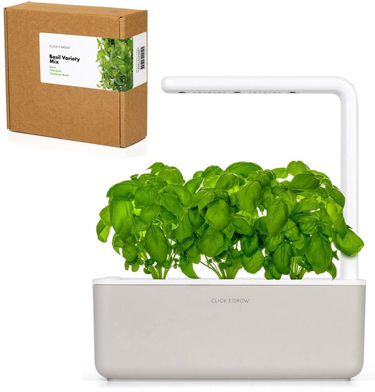 Click & Grow Smart Garden 3 Beige + Basil Mix Refill (9 Capsules)