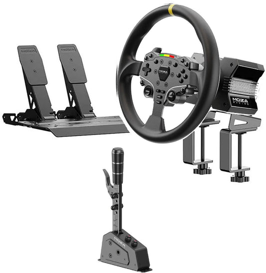 Moza Racing R3 Xbox Bundle – Direct Drive Base + 12” Round Wheel + SGP Sequential Shifter