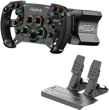 MOZA R9 V3 + GS V2P + SRP2 – Direct Drive Sim Racing Set 9Nm voor PC