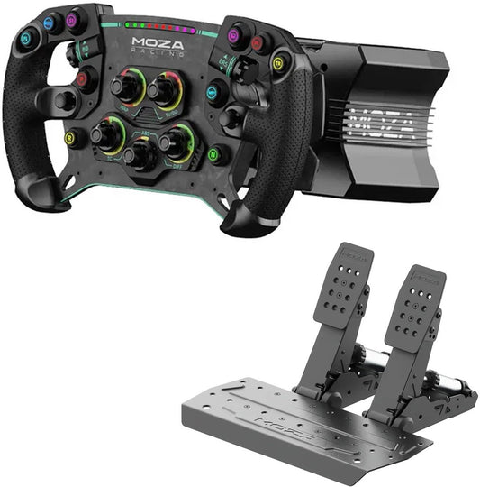 MOZA R9 V3 + GS V2P + SRP2 – Sim-Racing-Set Direct Drive 9Nm PC