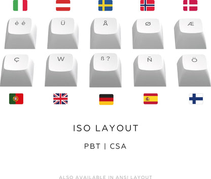 Dark Project ALU Terra Nostra – ISO (DE) Mechanische Gaming-Tastatur – Weiß