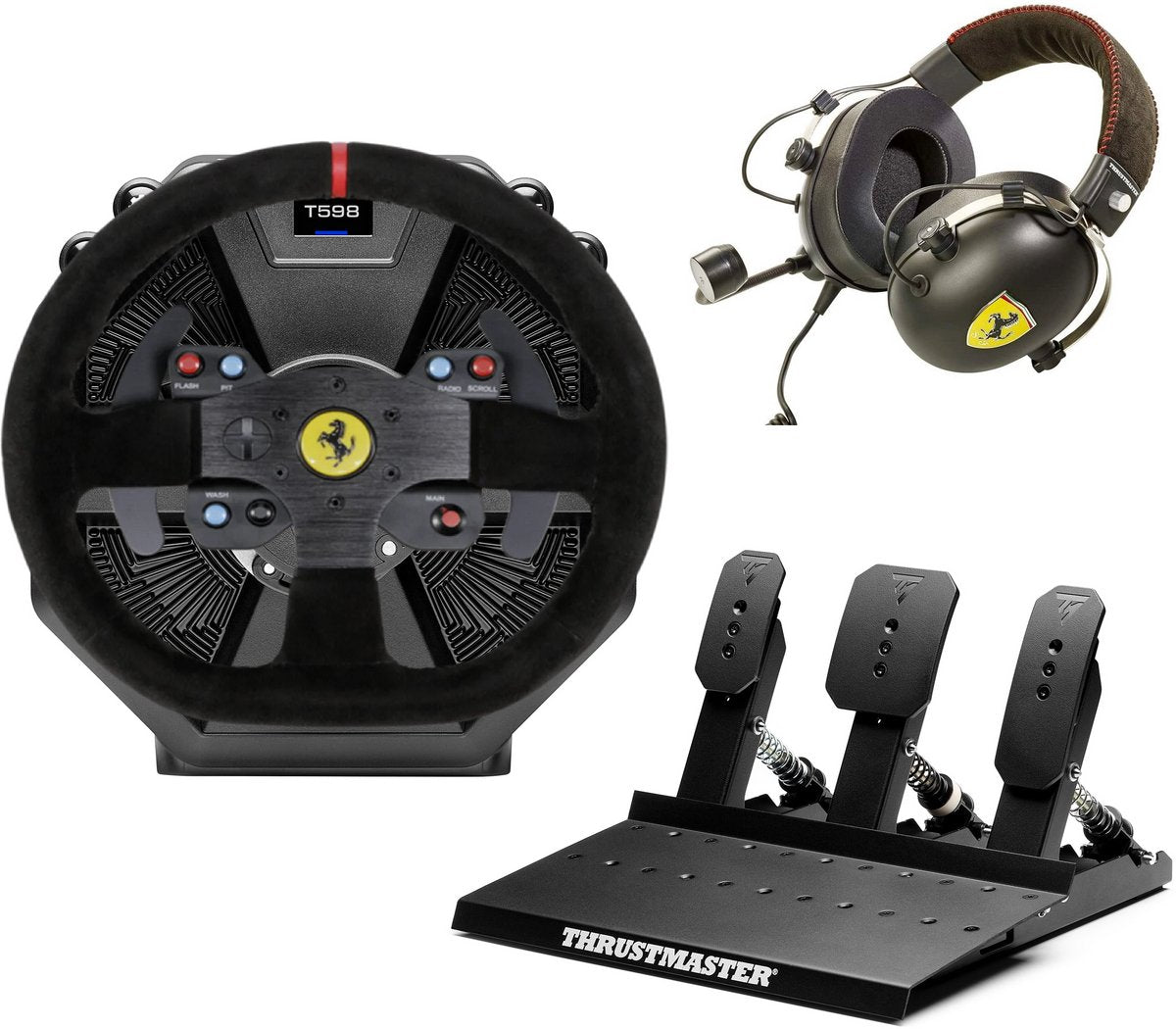 Thrustmaster Sim Racing Bundle T598 Direct Drive + F599XX Stuur + Raceline Pedals III