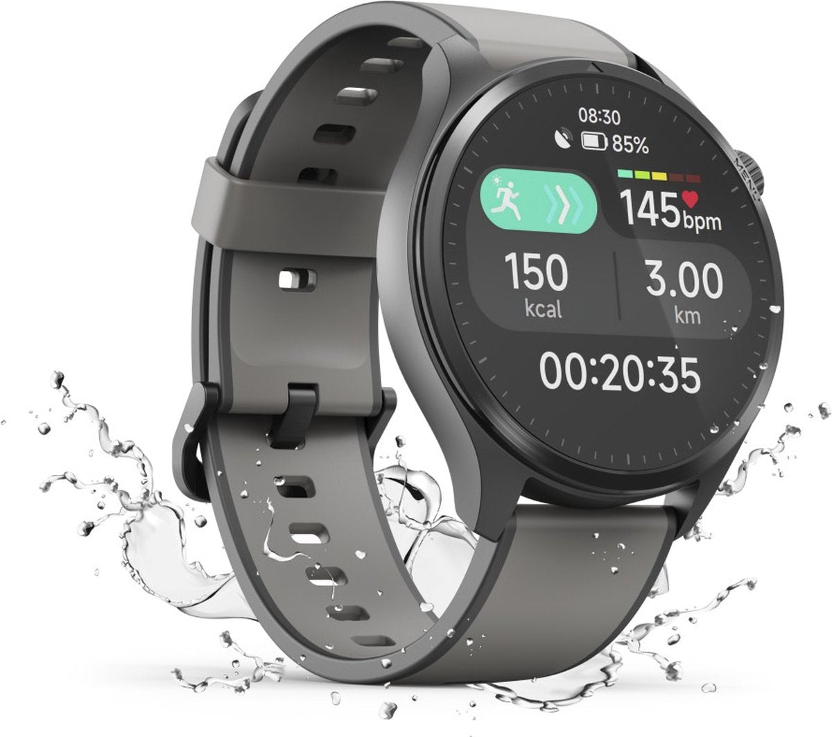 Hama Smartwatch 9000 – Anthracite Smartwatch with Calls, Bluetooth, Dual GPS, AMOLED 36 mm, Waterproof