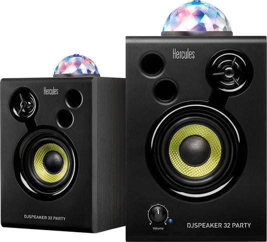 Hercules DJ Monitor 32 Party – Enceintes 2x15W RMS – 60W – Avec effets lumineux