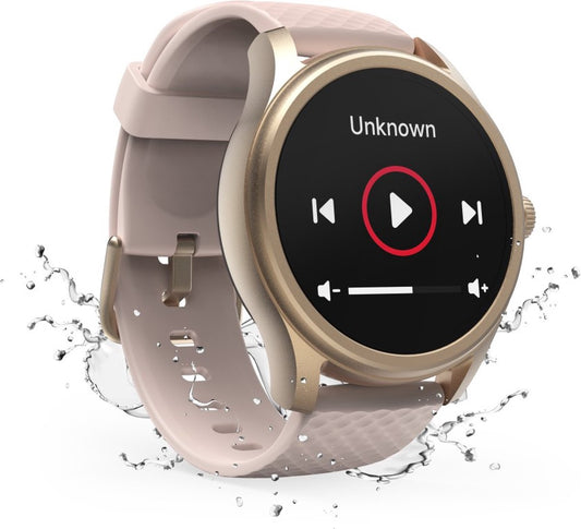 Hama Smartwatch 5010 – 46mm Pink Smartwatch, Waterproof with Sleep Monitoring
