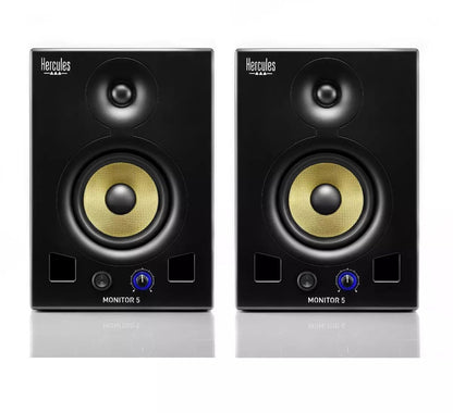 Hercules Monitor 5 – Hoogwaardige 2-weg actieve studiomonitors met 5-inch drivers voor nauwkeurige audio