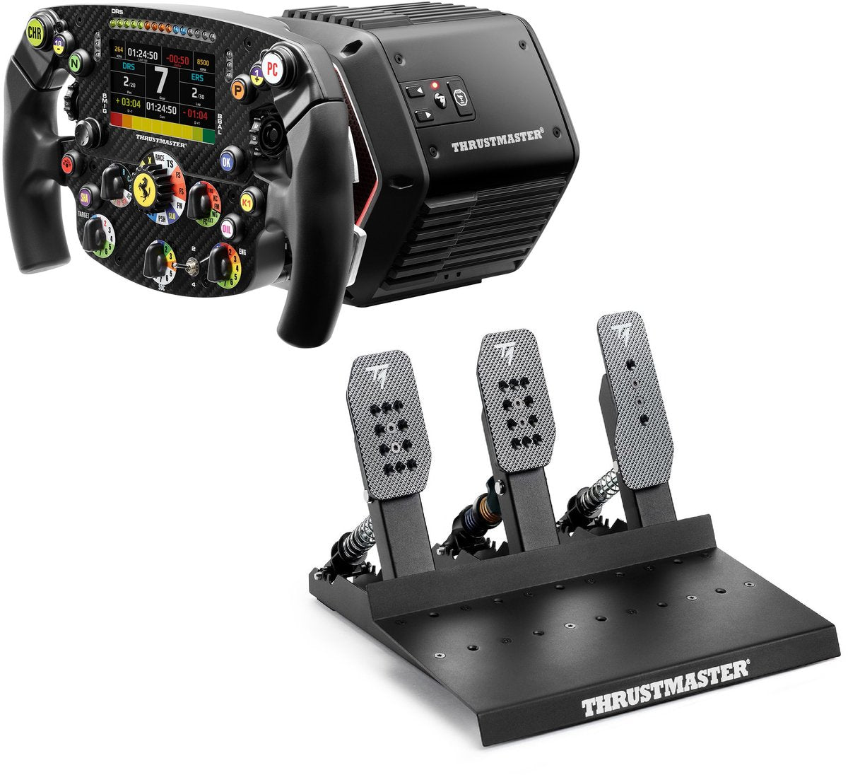 Thrustmaster T818 Black Edition + SF25 + Raceline Pedals III LC – Direct-Drive-Sim-Racing-Kit – PC