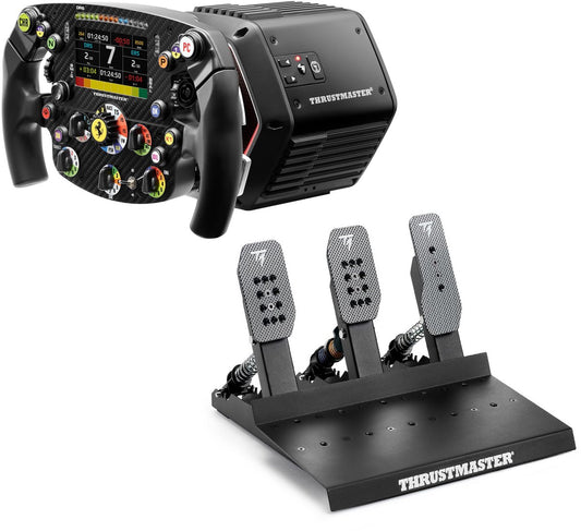 Thrustmaster T818 Black Edition + SF25 + Raceline Pedals III LC – Direct-Drive-Sim-Racing-Kit – PC