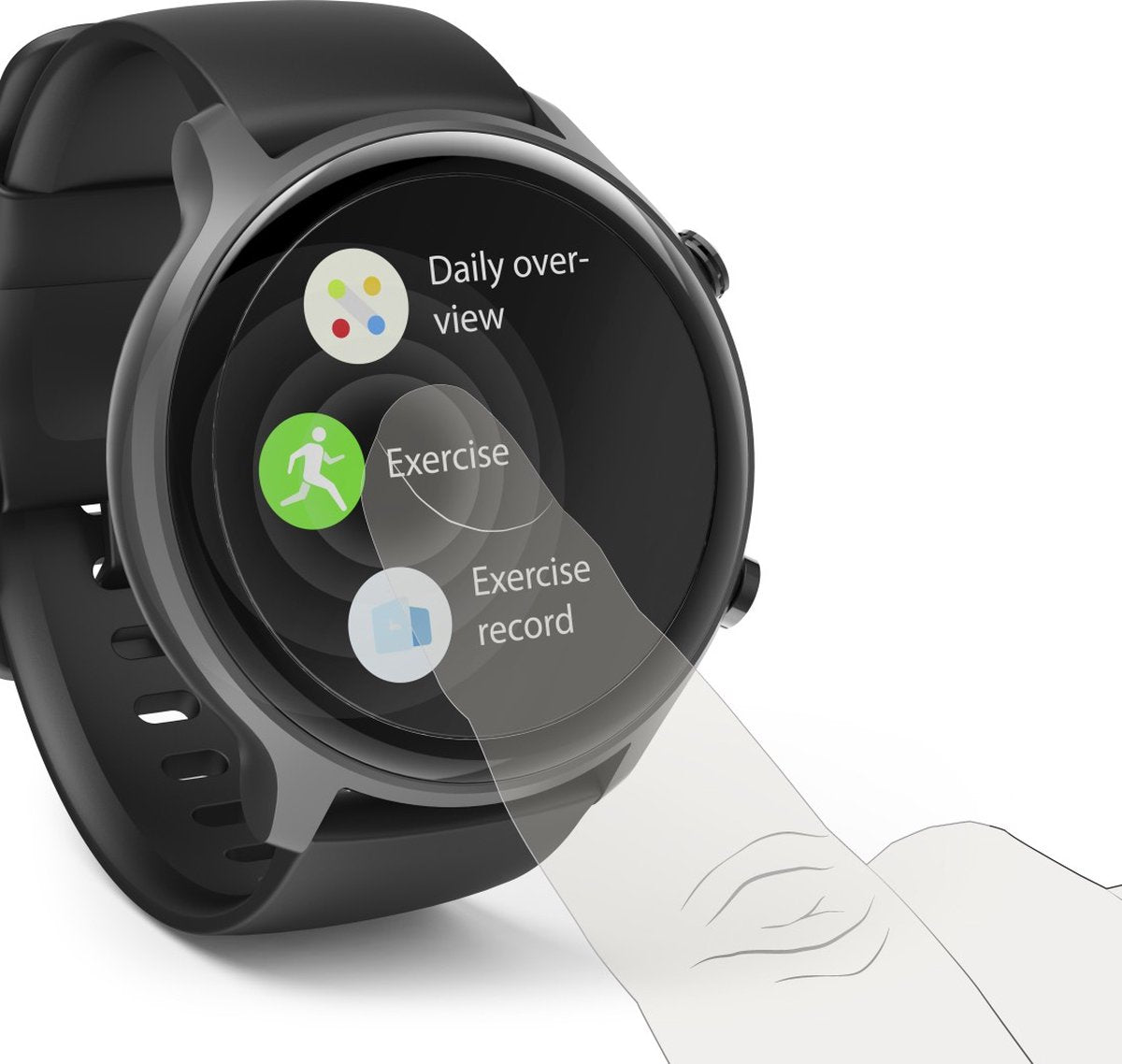 Hama Smartwatch "Fit Watch 6910" - gezondheidstracking, waterdicht, notificaties - 44 mm