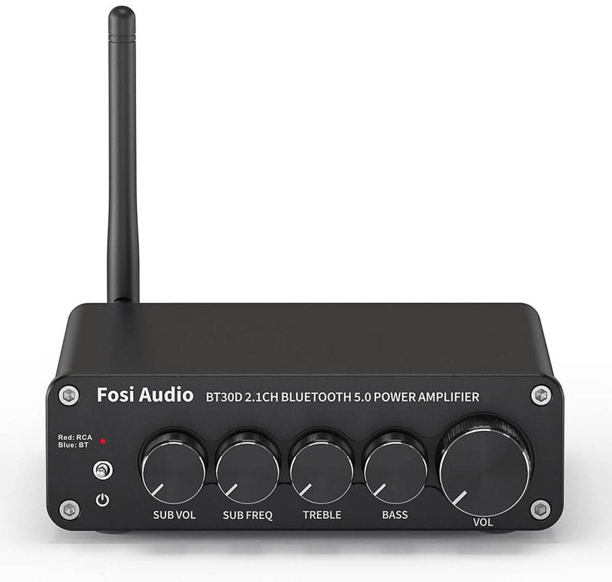 Fosi Audio BT30D - 2.1-kanaal Eindversterker - Bluetooth 5.0 - met Bass- en Trebleregeling