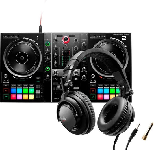 Hercules DJ Control Inpulse 500 – 2-way USB DJ controller + HDP DJ45 headphones