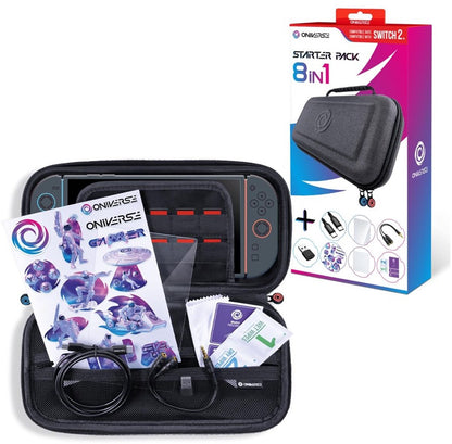 Oniverse Nintendo Switch 2 Compleet Gaming Bundel – 4 Stuurwielen + 8-in-1 Starterpakket + Oplaadstation