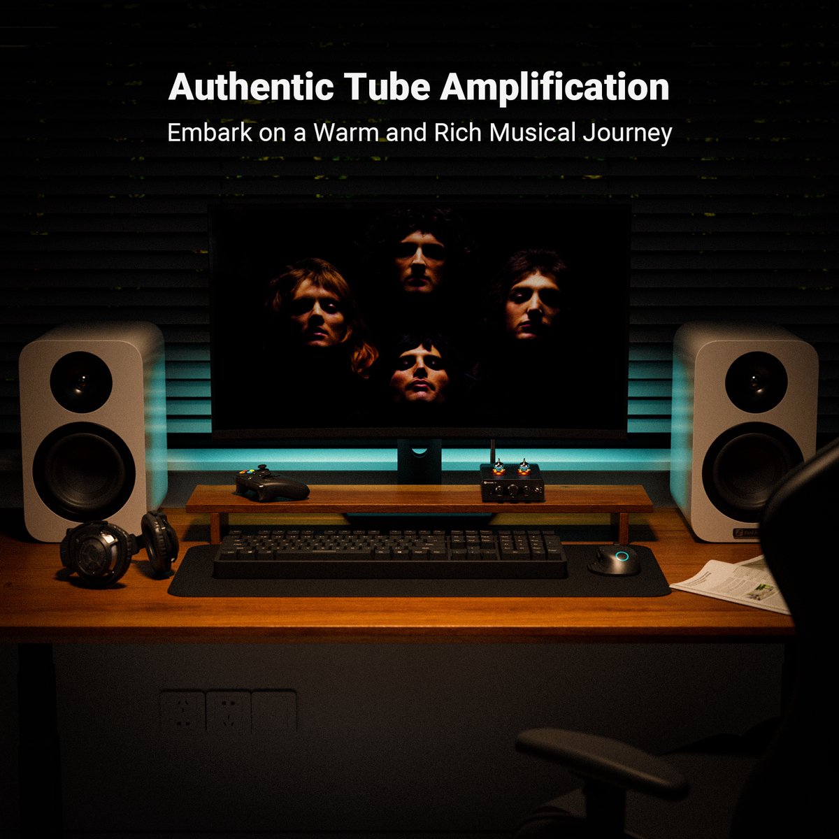 Fosi Audio P3 – Amplificateur casque & préampli à tubes Bluetooth