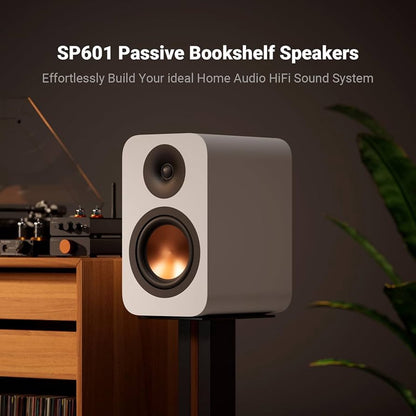 Fosi Audio SP601 - Passive Bookshelf Speakers - 2-Way HiFi Speakers