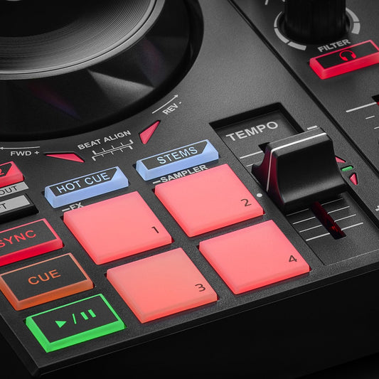 Hercules DJControl Inpulse 200 MK2 – Contrôleur DJ compact avec guides lumineux LED, fonctionnalités améliorées et compatibilité avec les logiciels DJUCED et SERATO