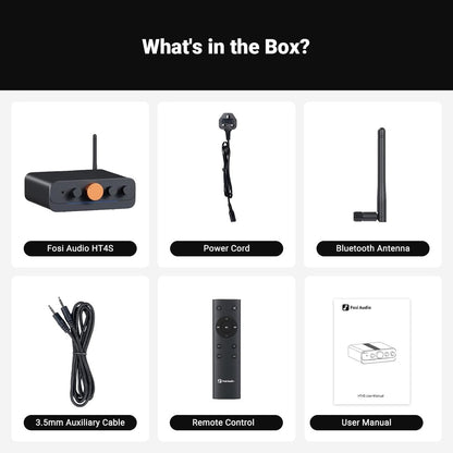 Fosi Audio HT4S Amplificateur de Puissance Bluetooth 4.1/5.0 – 4 Canaux