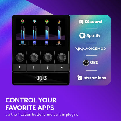 Hercules Stream 100, Contrôleur audio intuitif pour streaming live