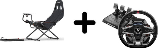 Thrustmaster T248 Racing Wheel PS4/PS5/PC + Playseat Challenge ActiFit – Steering Wheel Without Stand + Simulation Seat