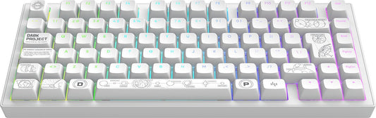 Dark Project – ALU Terra Nova – ISO Kabellose mechanische Gaming-Tastatur (DE) – Weiß