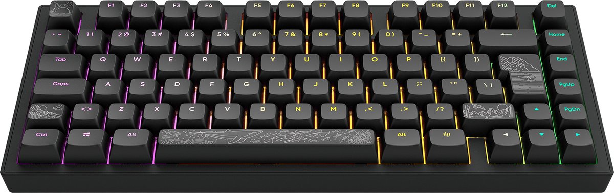 Dark Project ALU Terra Nostra – ISO (DE) Mechanische Gaming-Tastatur – Schwarz