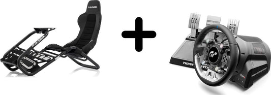 Thrustmaster T-GT II Racing Wheel + 3 Pedals + Playseat Trophy – Without Stand, With Seat