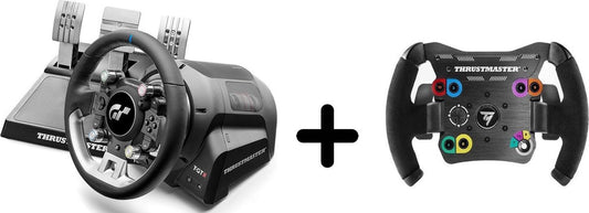 Thrustmaster T-GT II Steering Wheel + 3 Pedals + Open Wheel Add-On Steering Wheel – Without Stand – PS5/PS4/PC