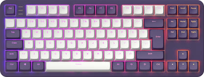 Dark Project ALU87A – ISO (DE) Mechanische Gaming-Tastatur – Lila/Weiß