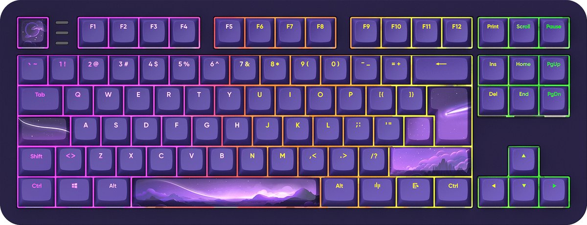 Dark Project ALU Celestial – ISO (DE) QWERTZ mechanische Gaming-Tastatur