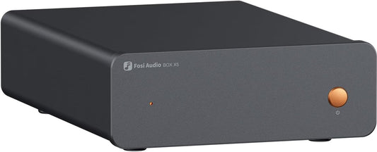 Fosi Audio Box X5 Phono-Vorverstärker für Plattenspieler – 4-stufig einstellbare Verstärkung 38/48/56/66 dB mit Cinch-Ausgang