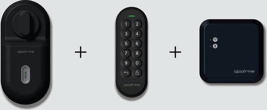 Igloohome Retrofit + Clavier + Passerelle Wi-Fi – Pack de contrôle d’accès intelligent complet