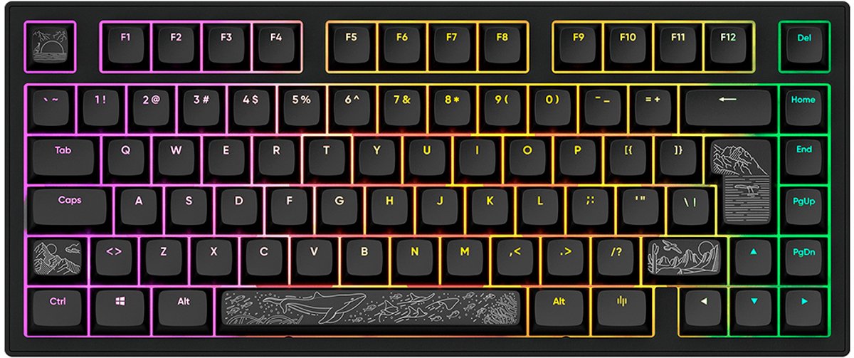 Dark Project ALU Terra Nostra – ISO (DE) Mechanische Gaming-Tastatur – Schwarz