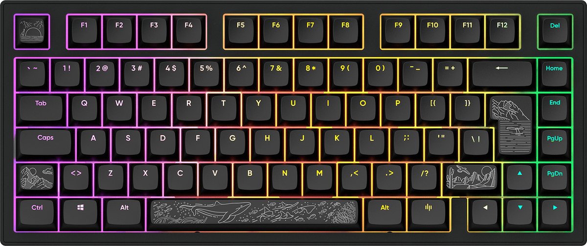 Dark Project ALU Terra Nostra – ISO (DE) Mechanische Gaming-Tastatur – Schwarz