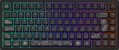 Dark Project – ALU Terra Nova – Kabellose mechanische Gaming-Tastatur ISO (DE) – Schwarz