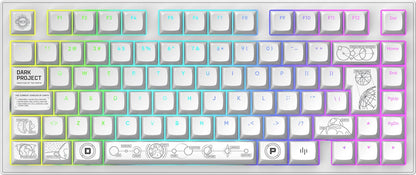 Dark Project – ALU Terra Nova – ISO Kabellose mechanische Gaming-Tastatur (DE) – Weiß